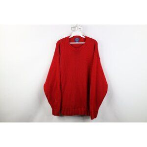 Vtg 90s Gap Mens Medium Blank Heavyweight Cotton Ribbed Knit Crewneck Sweater